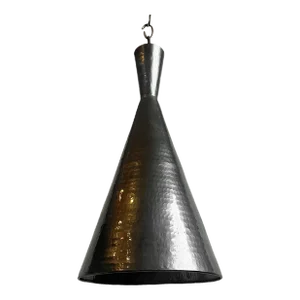Hammered Copper Cone Bronzed Pendant Light