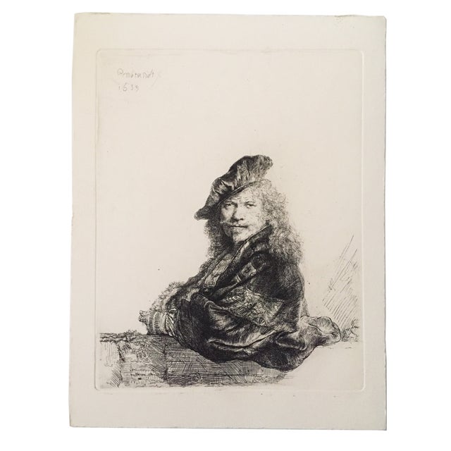 Rembrandt Self Portrait Restrike Etching Chairish