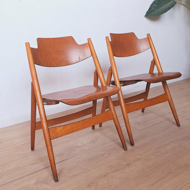 Set of Vintage Folding Chairs by Egon Eiermann for Wilde & Spieth, 1960s For Sale - Image 4 of 9