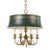 1960s Spanish Louis XVI Style Hunter Green Bouillotte 6-Light Chandelier For Sale