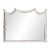 Faux Drapery Carved-Wood Overmantel Mirror For Sale