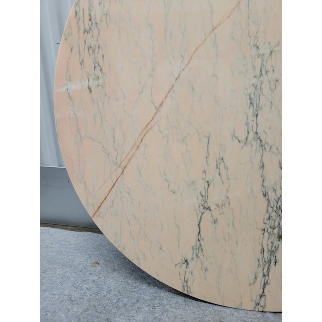 1960s 1960s Round Italian Marble Coffee Table With Octagonal Pedestal Base For Sale - Image 5 of 10