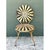 This vintage Francois Carre garden chair showcases the designer's iconic sunburst motif in a strikingly weathered state,...