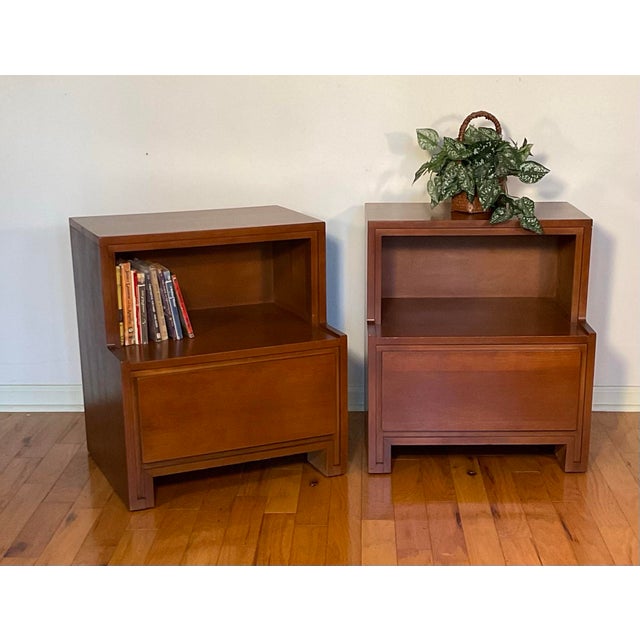 Pair of Vintage Mid Century Modern Nightstands Russell Wright Conant Ball For Sale - Image 12 of 12