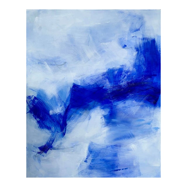 "Pacific 1" by Trixie Pitts Large Minimalist Abstract Expressionist Oil Painting For Sale