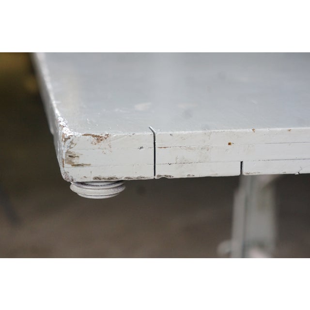 Antique Cast Iron Rack-and-Pinion Mechanical Work Desk Architects Drafting Table For Sale - Image 17 of 18