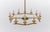 Large Chandelier in Brass attributed to Vereinigte Werkstätten München, Germany, 1950s For Sale - Image 15 of 18