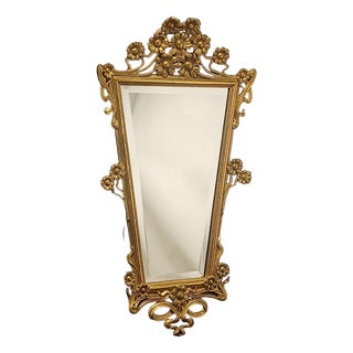 Art Nouveau Gilded Mirror, 1910s For Sale