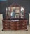 Late 20th Century Thomasville Flame Mahogany Bow Front Dresser W Trifold Mirror & Jewelry Case For Sale - Image 6 of 18
