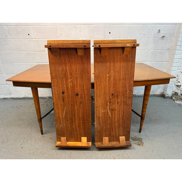 "Forward Trend Collection" Expanding Dining Table Attributed to Johnson Furniture For Sale - Image 12 of 18