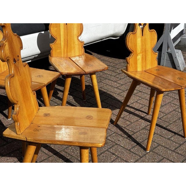 Vintage Elm Dining Chairs by Cepelia, Set of 4 For Sale - Image 6 of 8