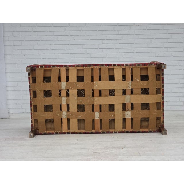 Danish 2-Seater Sofa in Red Striped Wool, 1960s For Sale - Image 16 of 18