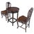 1960s Very Fine Carved Solid Rosewood Faux Bamboo Lamp Table Two Chairs Set For Sale - Image 5 of 12