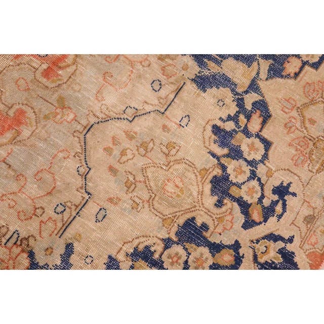 Shabby CHic 1990's Vintage Orange/Blue Wool Rug - 9'8'' X 12'11'' For Sale In New York - Image 6 of 10