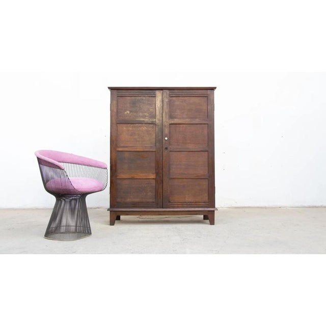 Small Wardrobe by René Gabriel, Reconstruction Period, 1945, 1890s, Oak For Sale - Image 10 of 10