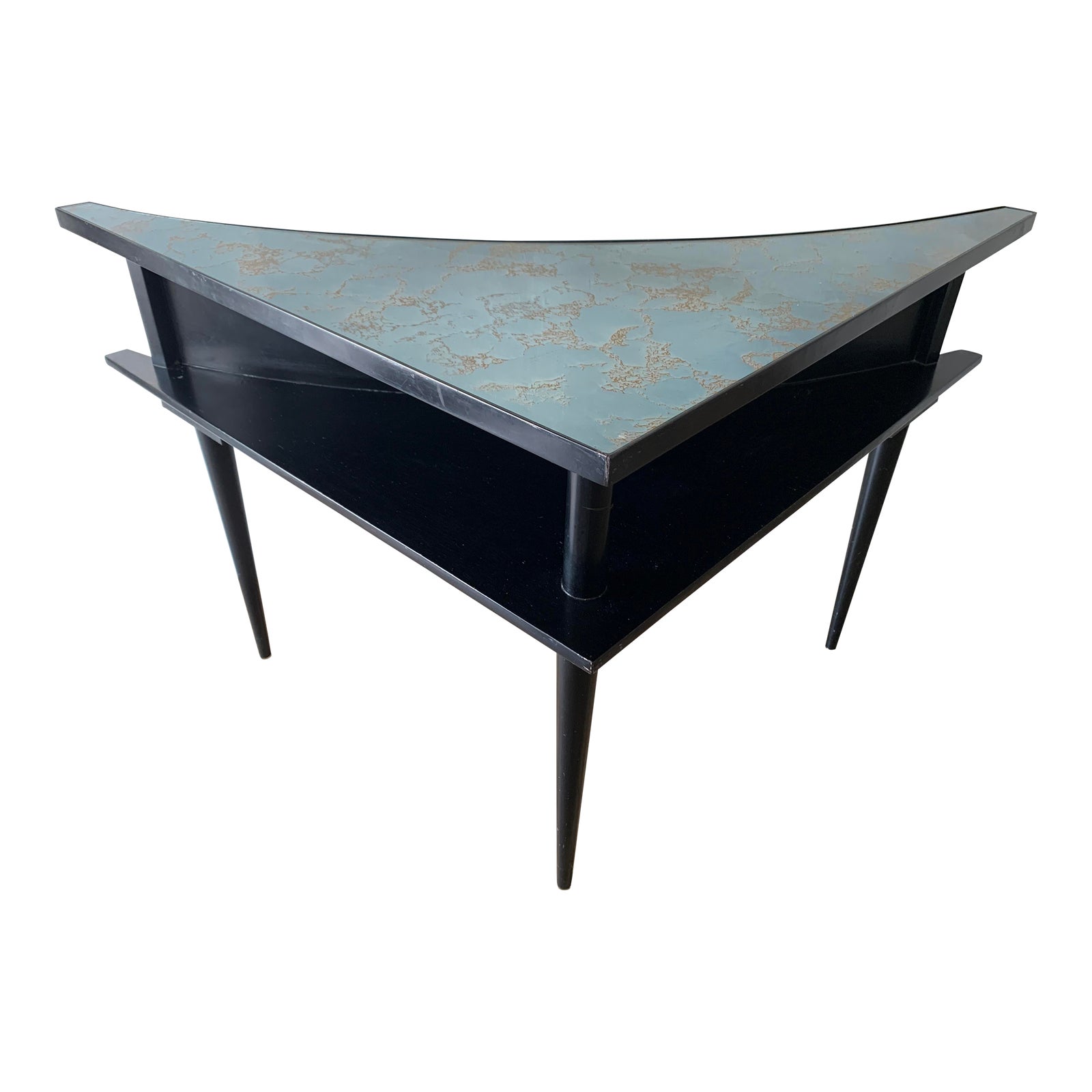 Vintage MidCentury Retro Curved Triangular Console Table Chairish