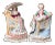 Vintage German Porcelain Figurines, Romantic Couple- a Pair For Sale