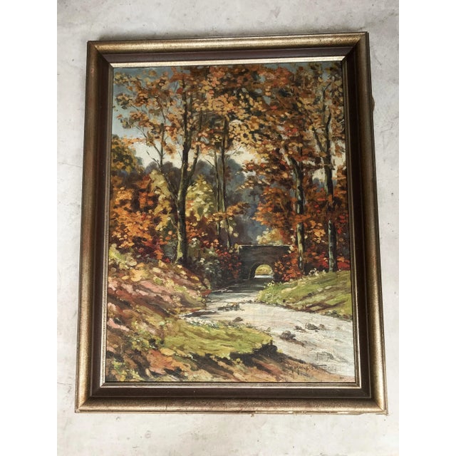 Autumn Landscape – Oil Painting by A. Maillien, 1950s This sale is for an original oil painting signed by A. Maillien,...