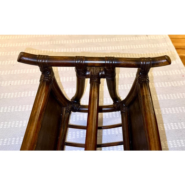 Ficks Reed Vintage Bamboo Magazine Rack For Sale - Image 4 of 10