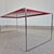 Metal Bauhaus Chrome and Red Metal Side Table in the style of Marcel Breuer, 1980s For Sale - Image 7 of 9