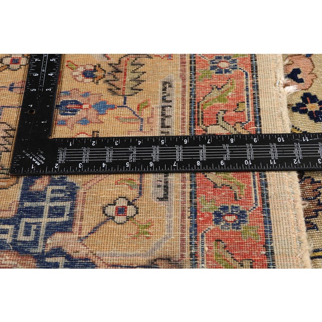 Textile Antique Persian Tabriz Rug, 09'01 X 11'05 For Sale - Image 7 of 10