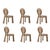 Mary II Dining Chairs with Wood or Lacquered Legs by Ottiu, Set of 6 For Sale - Image 11 of 11