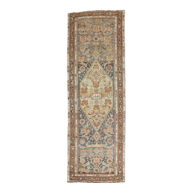 Kurdish Antique Persian Medallion Runner - 2'10" x 8' For Sale