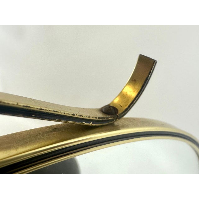 Mid-Century Modern German Round Wall Mirror in Aluminium, 1970s For Sale - Image 4 of 9