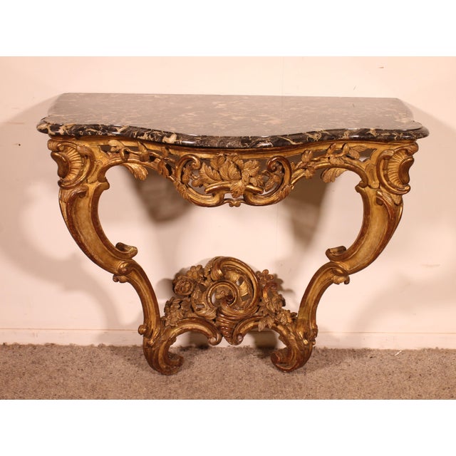 Louis XV Console in Gilt Wood For Sale - Image 17 of 17