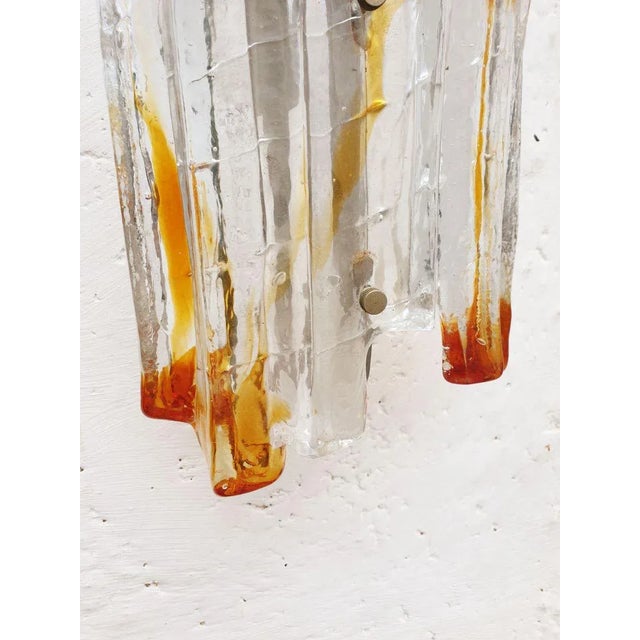 1960s Mid-Century Italian Glass Sconce by Toni Zuccheri for Venini, 1968 For Sale - Image 5 of 10