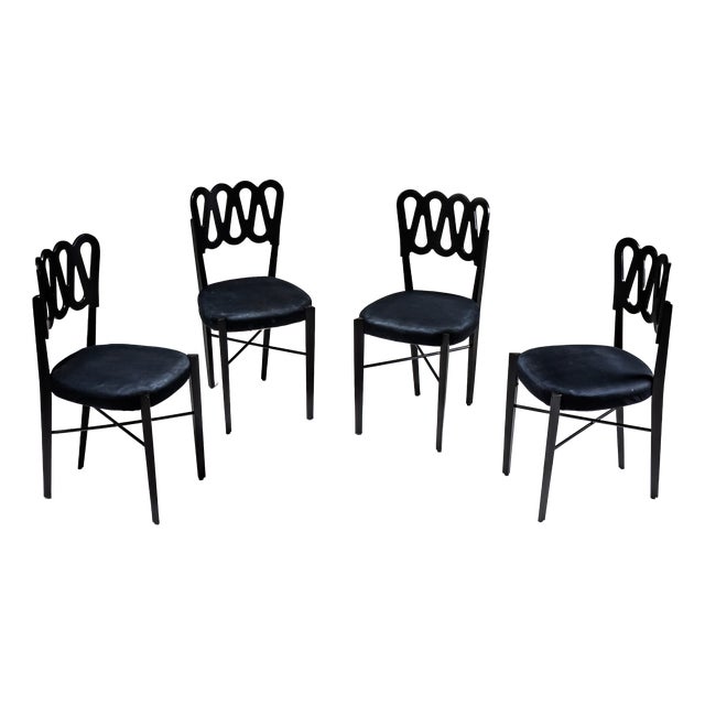 Model G6G Dining Chairs by Gio Ponti for Montina, Italy, 1969, Set of 4 For Sale