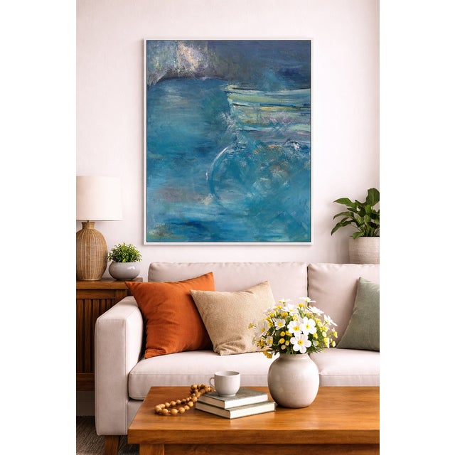 “The Grotto”, 30”x40” original abstract oil painting on canvas. 2” edges, no frame needed. Abstract art, expressionism oil...