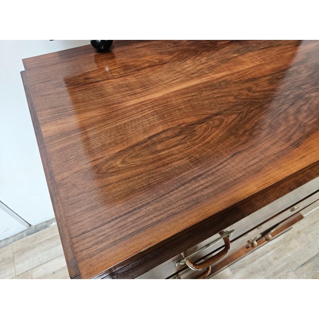 Art Deco Walnut Burl Sideboard with Mirror, 1940 For Sale - Image 9 of 18