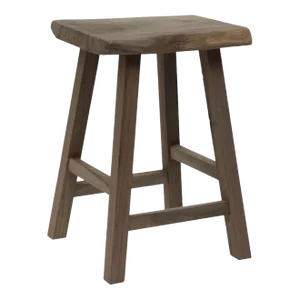 Contemporary Natural Walnut Wood Live Edge Bar Stool