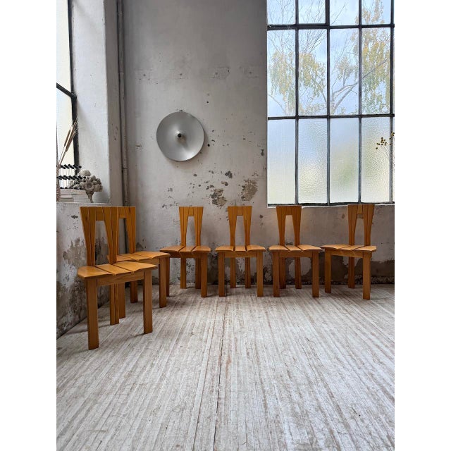 Tan Elm Chairs from Seiltz, 1980s, Set of 6 For Sale - Image 8 of 18