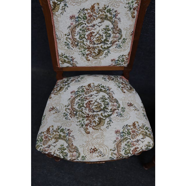 Pair of Victorian Walnut Upholstered Side Chairs, Circa 1880 For Sale - Image 13 of 18