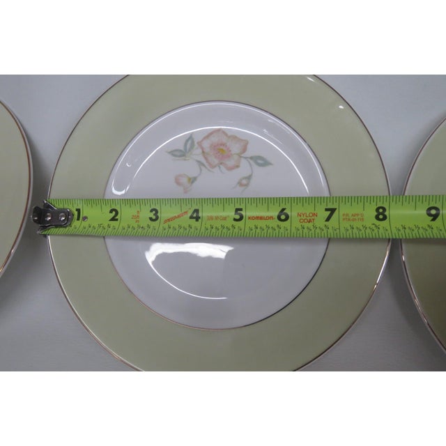 Susie Cooper Wild Rose Pastel Plates Set of 4 Made in England Bone China 4841b For Sale - Image 10 of 10