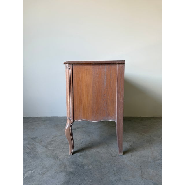 1980's Vintage French Provincial Carved Wood Two-Drawer Nightstand For Sale - Image 10 of 18