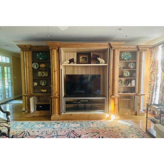 Monumental 14-Foot Architectural Cabinet / Library Bookcase / Entertainment Center – European Neoclassical For Sale - Image 13 of 18