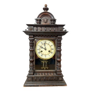 Vintage Junghans Wooden Mantel Clock For Sale
