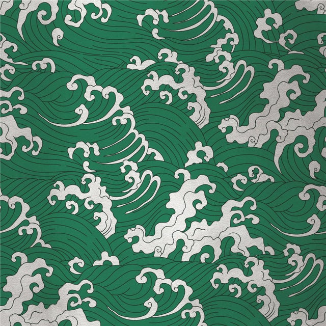 Contemporary Wave 4 Fabric Wall Covering by Chiara Mennini for Midsummer-Milano For Sale - Image 3 of 3