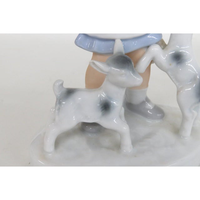 Gerold Porzellan Bavaria West Germany No 65757b Girl With Goats Figurine 4982b For Sale - Image 11 of 17