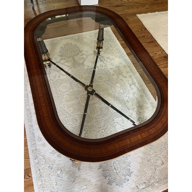 E J Victor Mahogany and Ebony Glass Cocktail Table For Sale - Image 13 of 18
