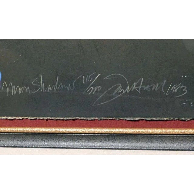1980s 1980s Frank Howell "Moon Shadow" Hand Signed With Custom Frame For Sale - Image 5 of 5