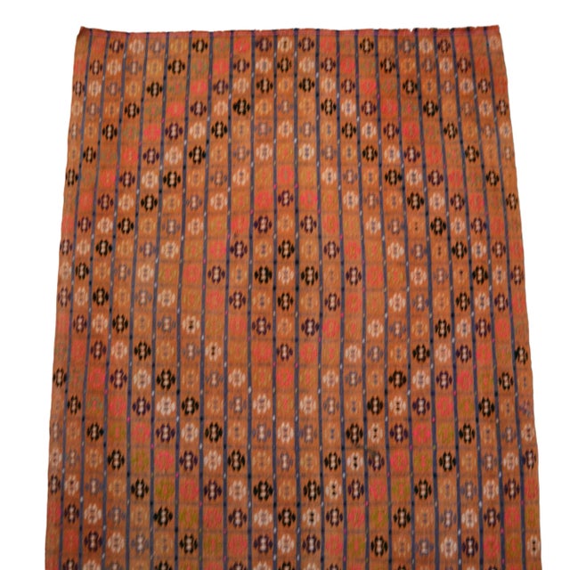 Vintage Turkish Runner Rug Handmade Wool Kilim Rug Hallway Decor Kitchen Decor - 3′7″ × 11′10″ For Sale - Image 9 of 13