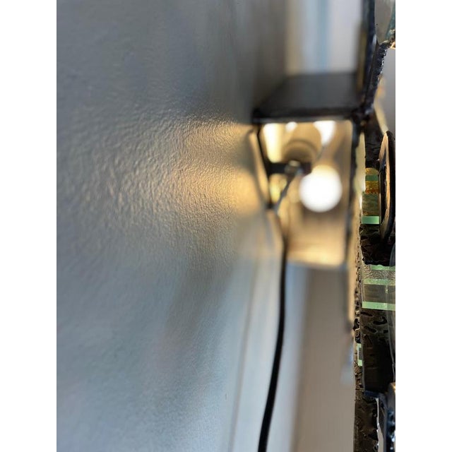 Wall Lamp in Iron and Glass from Poliarte, Italy, 1960s For Sale - Image 14 of 16