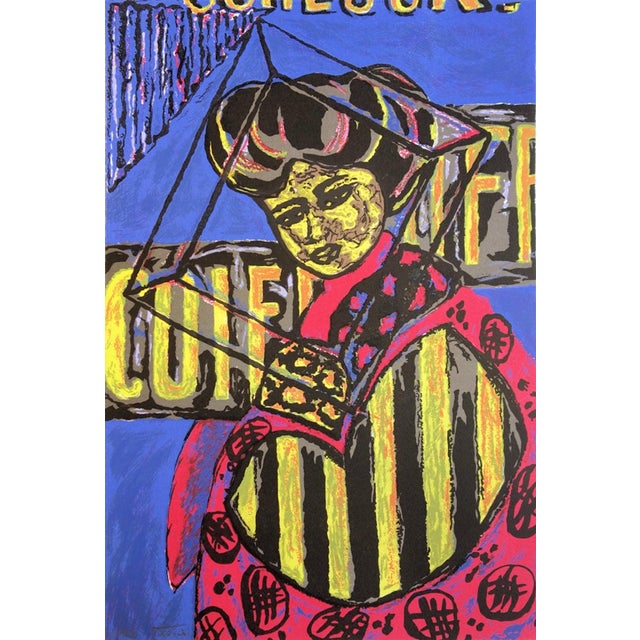 Hakim Tounsi, Hairdressing Salon, Original Lithograph For Sale