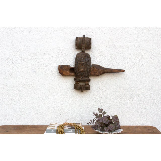 Wood Antique Songye Door Lock Wall Art For Sale - Image 7 of 7