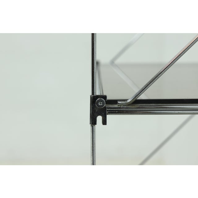 Silver Large Minimalist Isocele Bookcase by Max Sauze for Max Sauze Studio, 1970s For Sale - Image 8 of 11