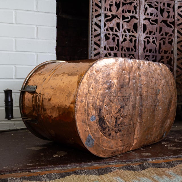 Antique Copper Boiler or Washtub for Planter Beverage Cooler or Firewood Holder For Sale - Image 17 of 17